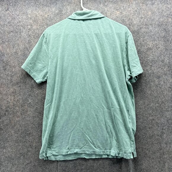 Lucky Brand Polo Shirt Men Large Teal Blue Casual Preppy Dress Cotton Vintage - Picture 9 of 12